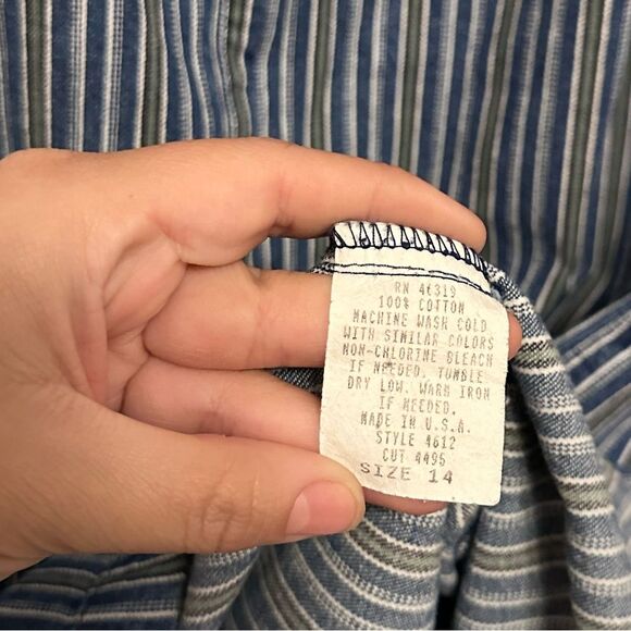 Vintage Willowbend Striped Denim Midi/Maxi Skirt size 6/8 - Picture 5 of 5